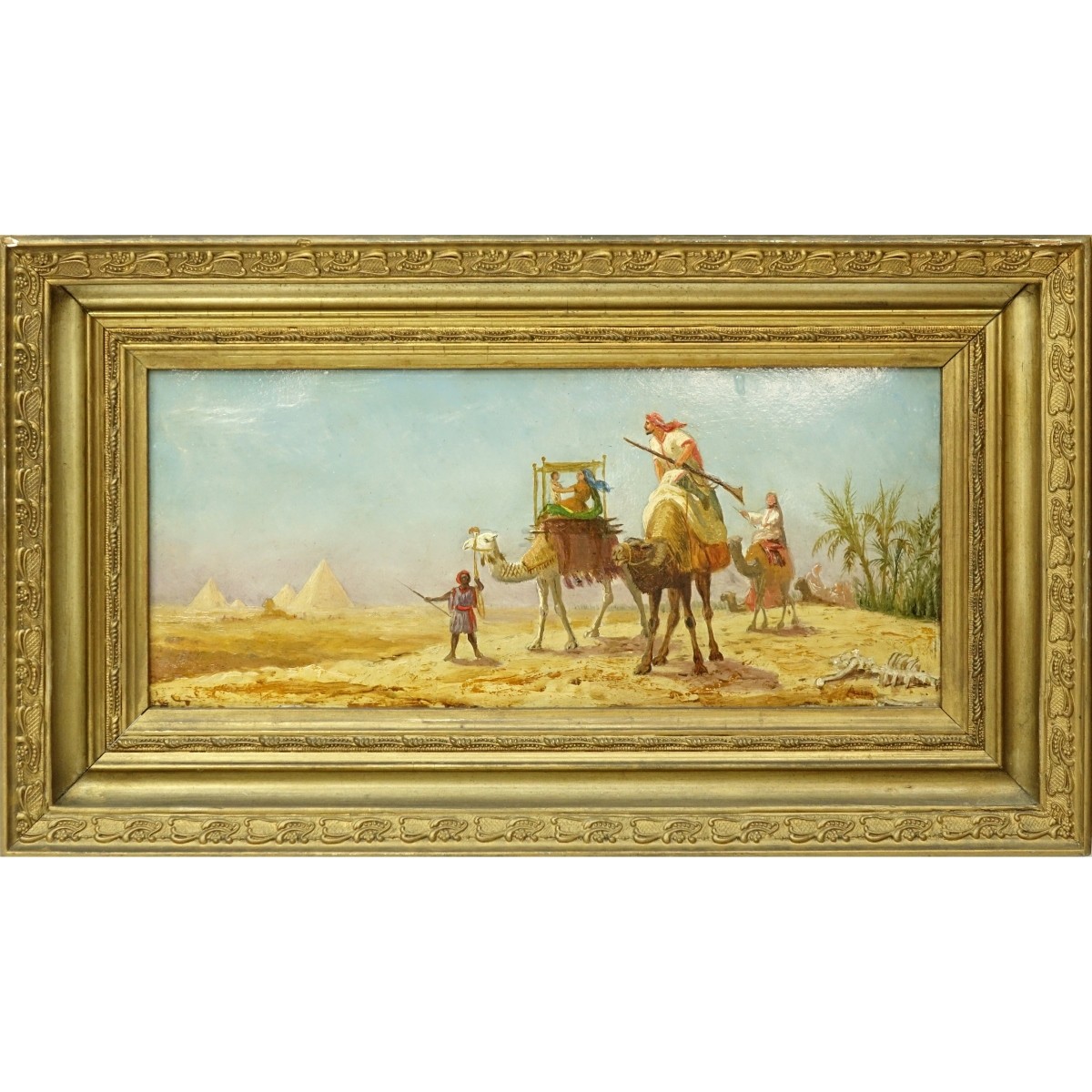 Orientalist School Oil On Tin