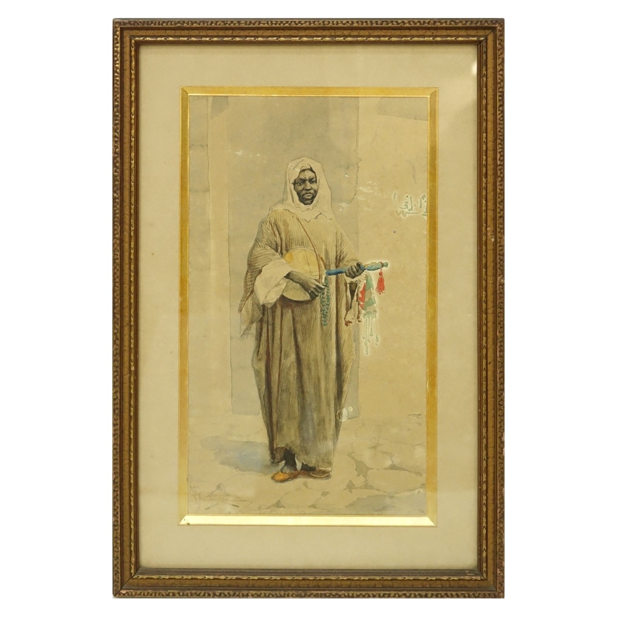 Giacomo Mantegazza, Italy Watercolor "Musician"