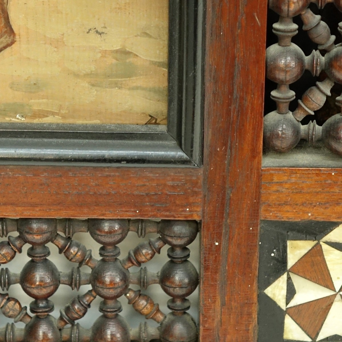 Moroccan School O/B Inlaid Fretwork Frame