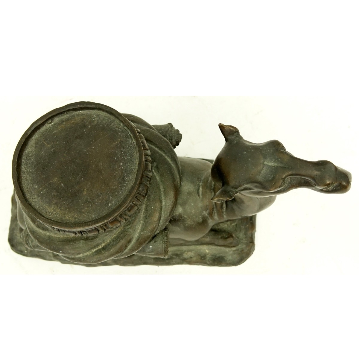 A Bronze Seated Camel Sculpture