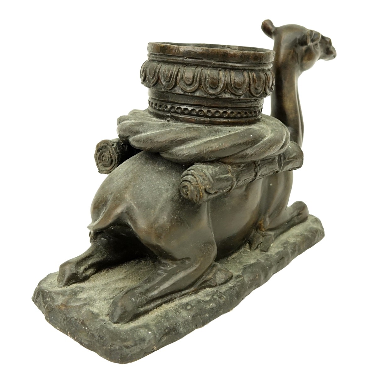 A Bronze Seated Camel Sculpture