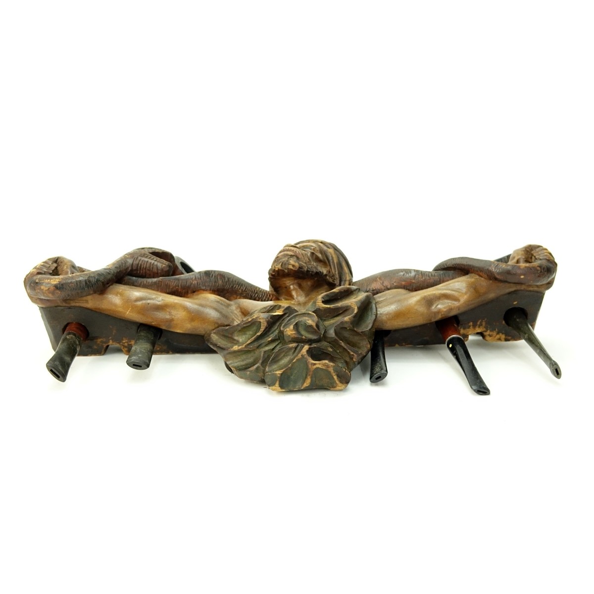 Vintage Carved Wood "Orientalist" Pipe Holder