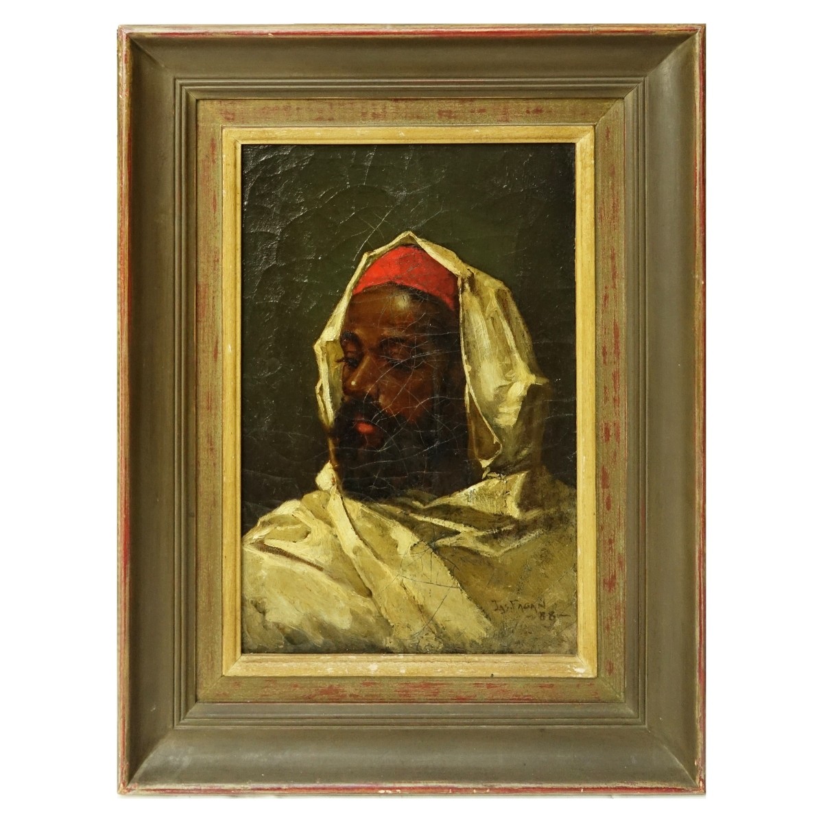 19th C Orientalist School O/C "Portrait of a Man"