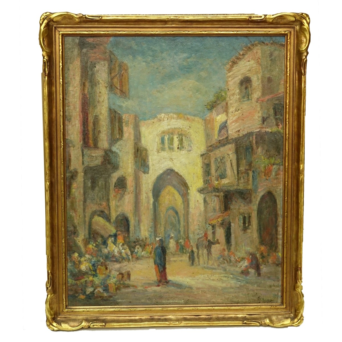 Lucien Powell (1846 - 1930) O/B "Market Scene"