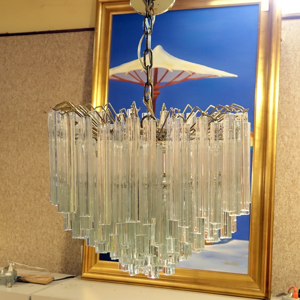 Seven Tier Crystal Prism Chandelier