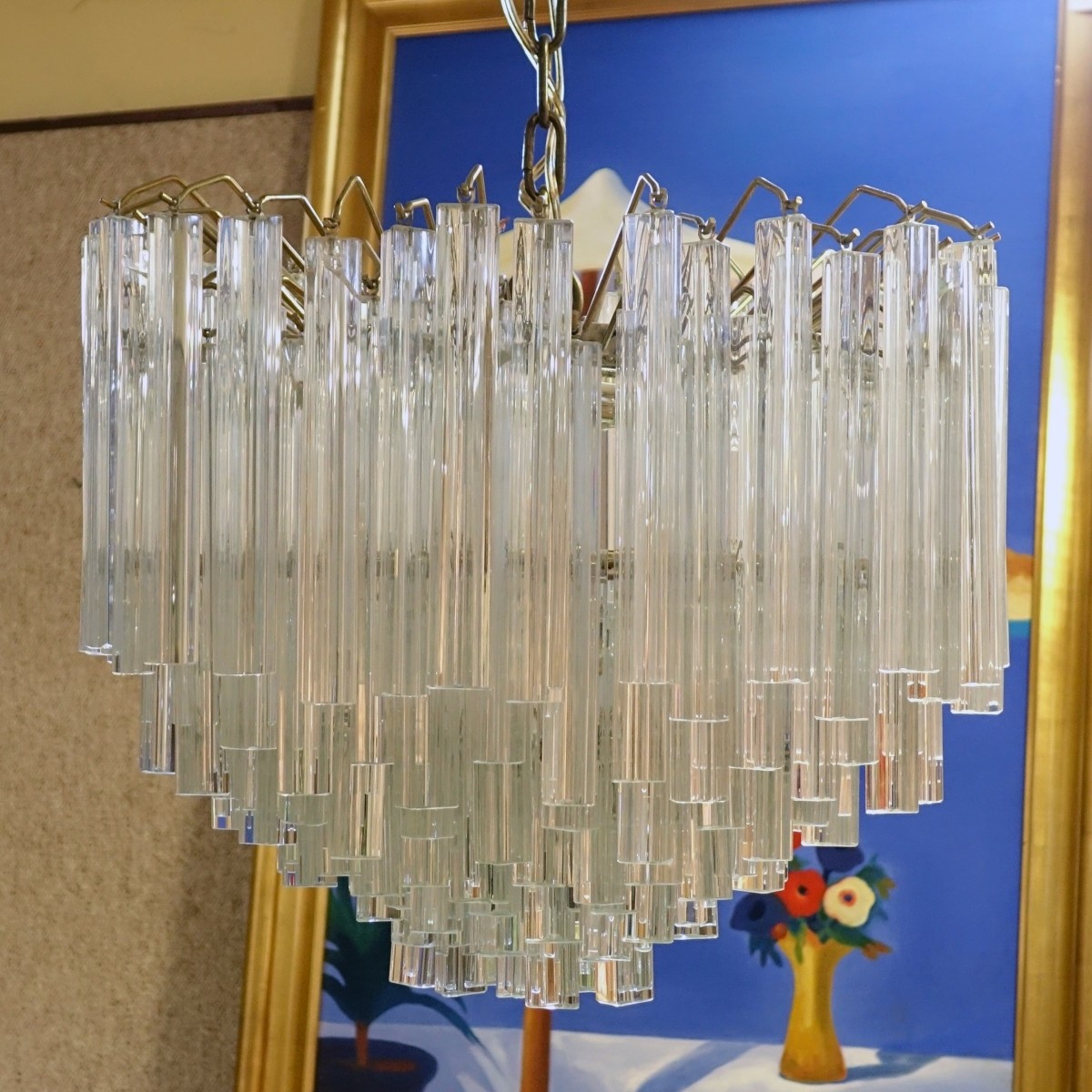 Seven Tier Crystal Prism Chandelier