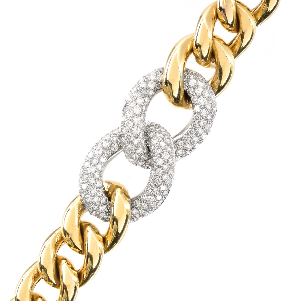 Vintage Italian Diamond and 18K Gold Bracelet