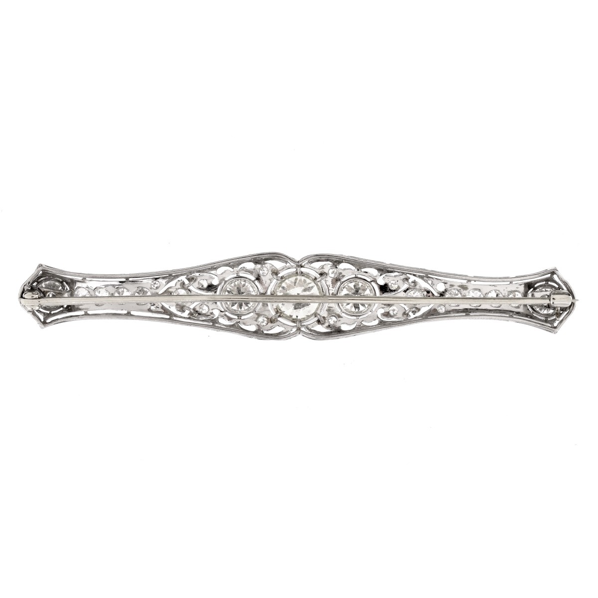 Art Deco Diamond, Platinum Bar Brooch