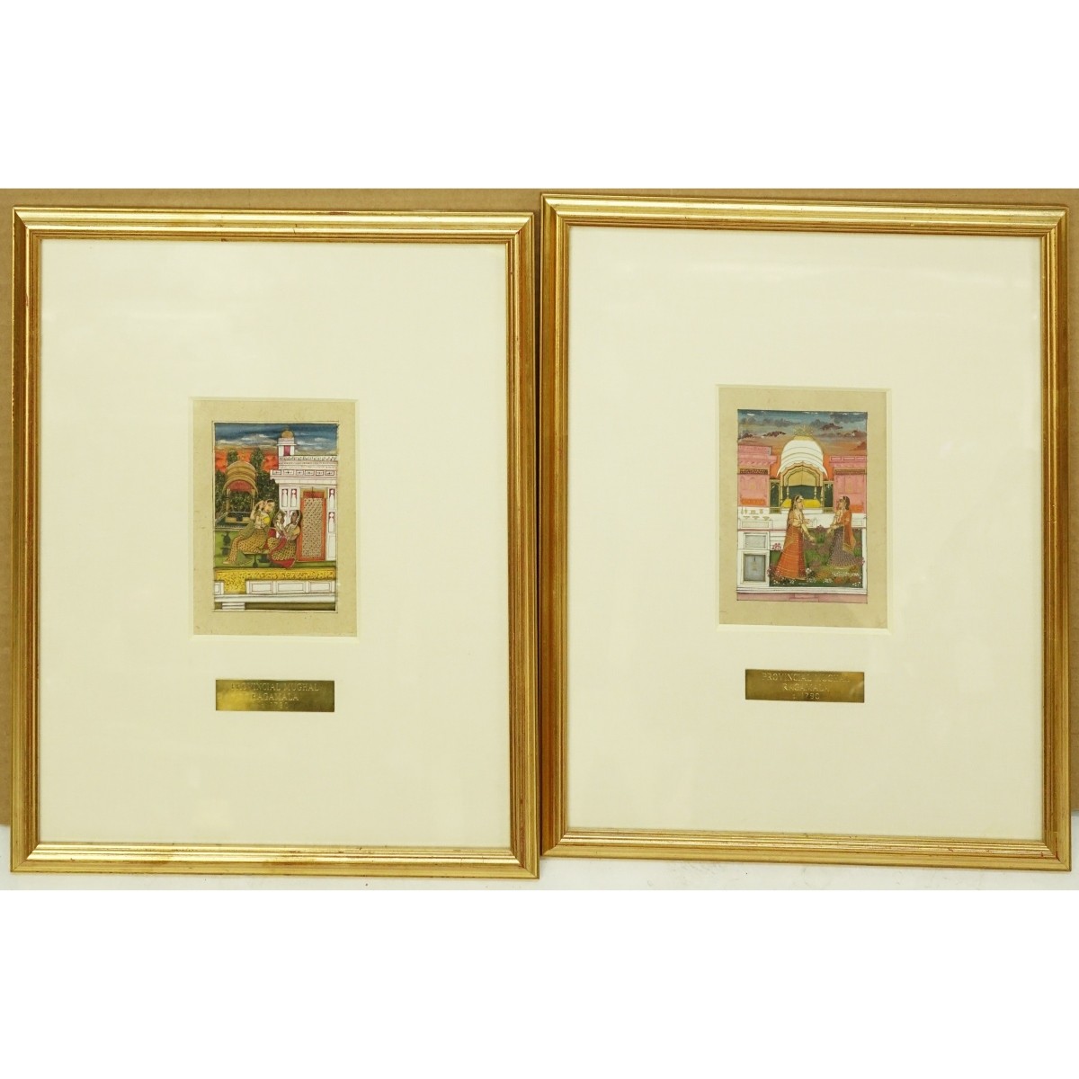 Pair of 18th Century Provincial Mughal Miniatures