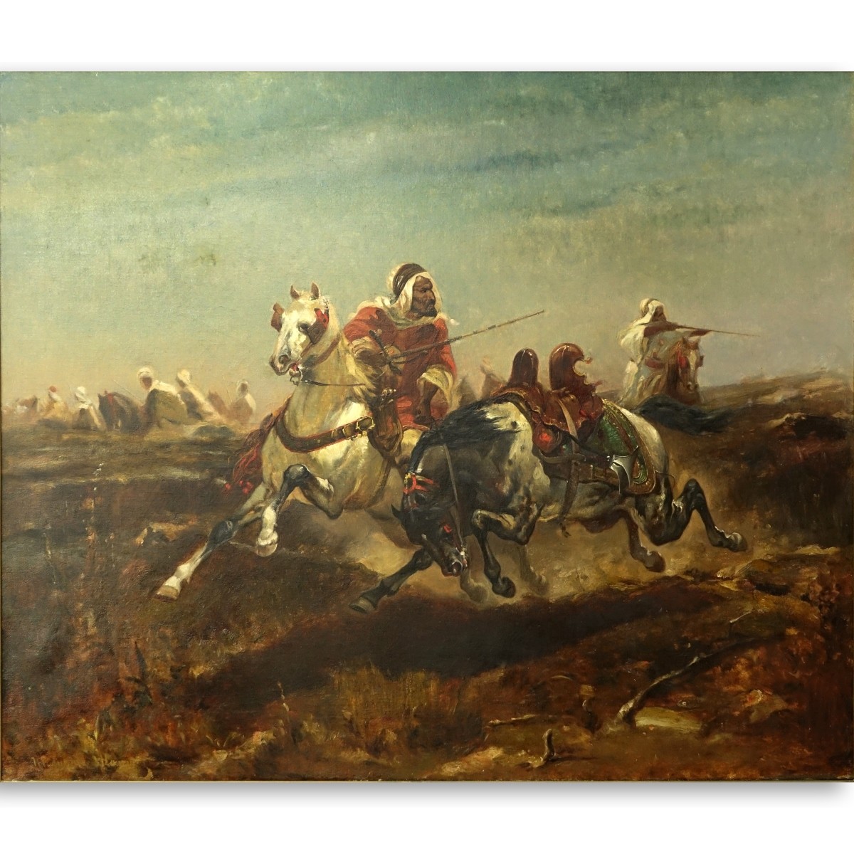 After: Adolf Schreyer Oil/Canvas "Arabian Warriors