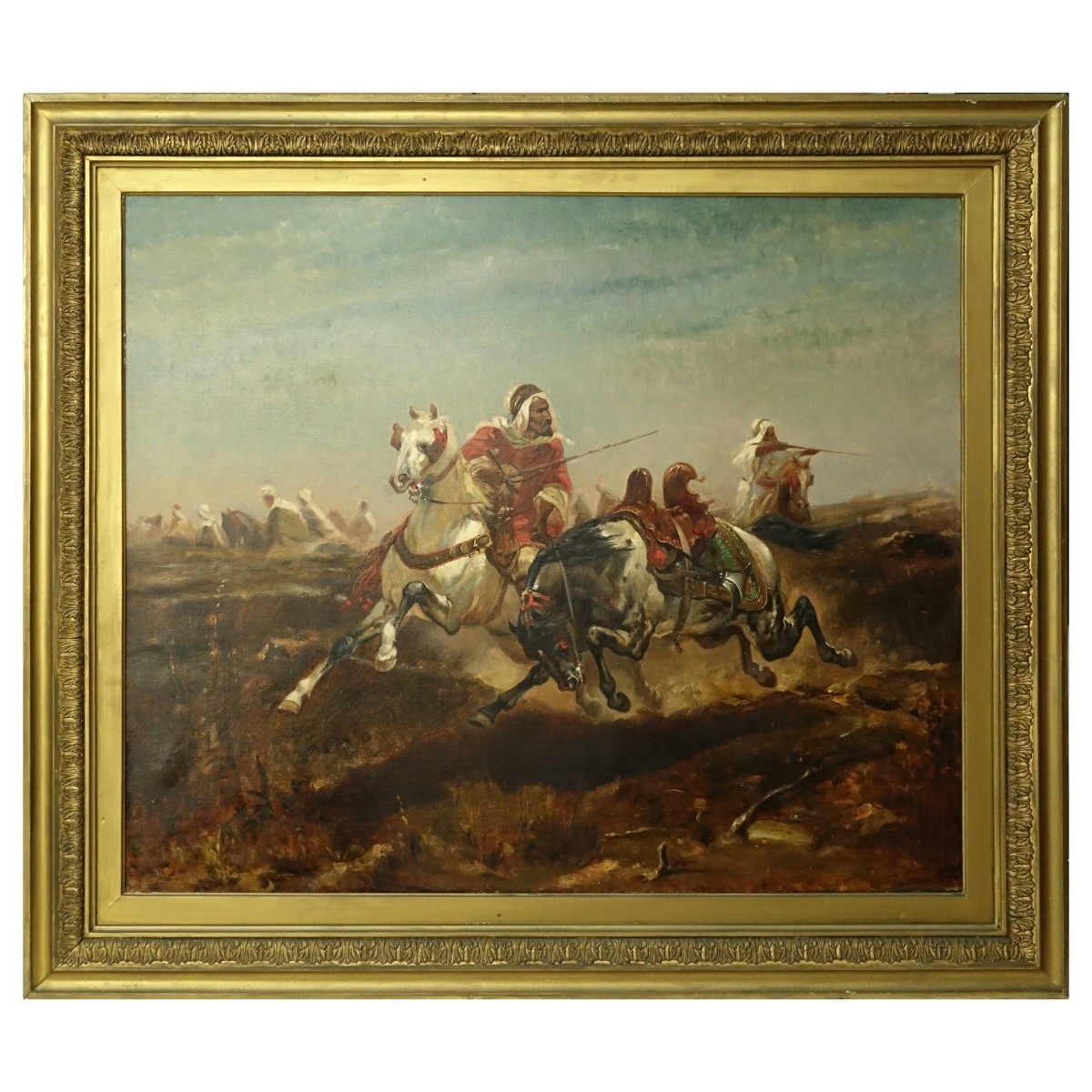 After: Adolf Schreyer Oil/Canvas "Arabian Warriors