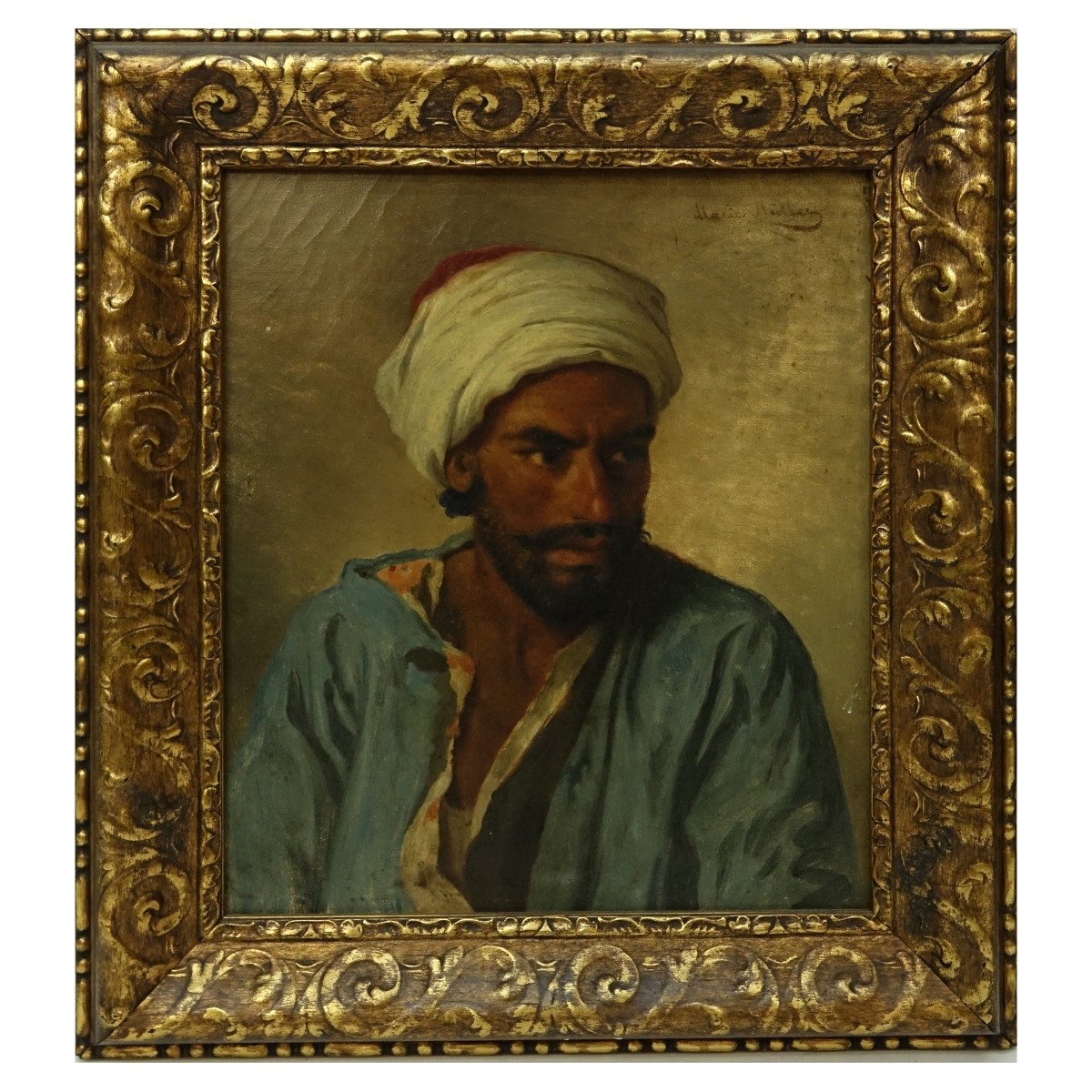 19th C Orientalist School O/C "Portrait Of A Man"