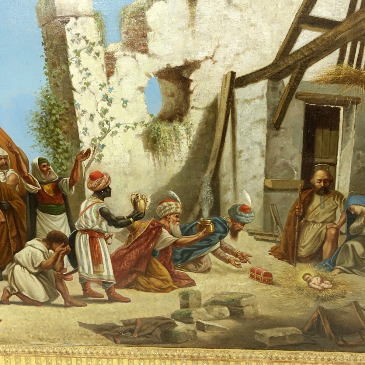 Antique Orientalist School Oil On Canvas