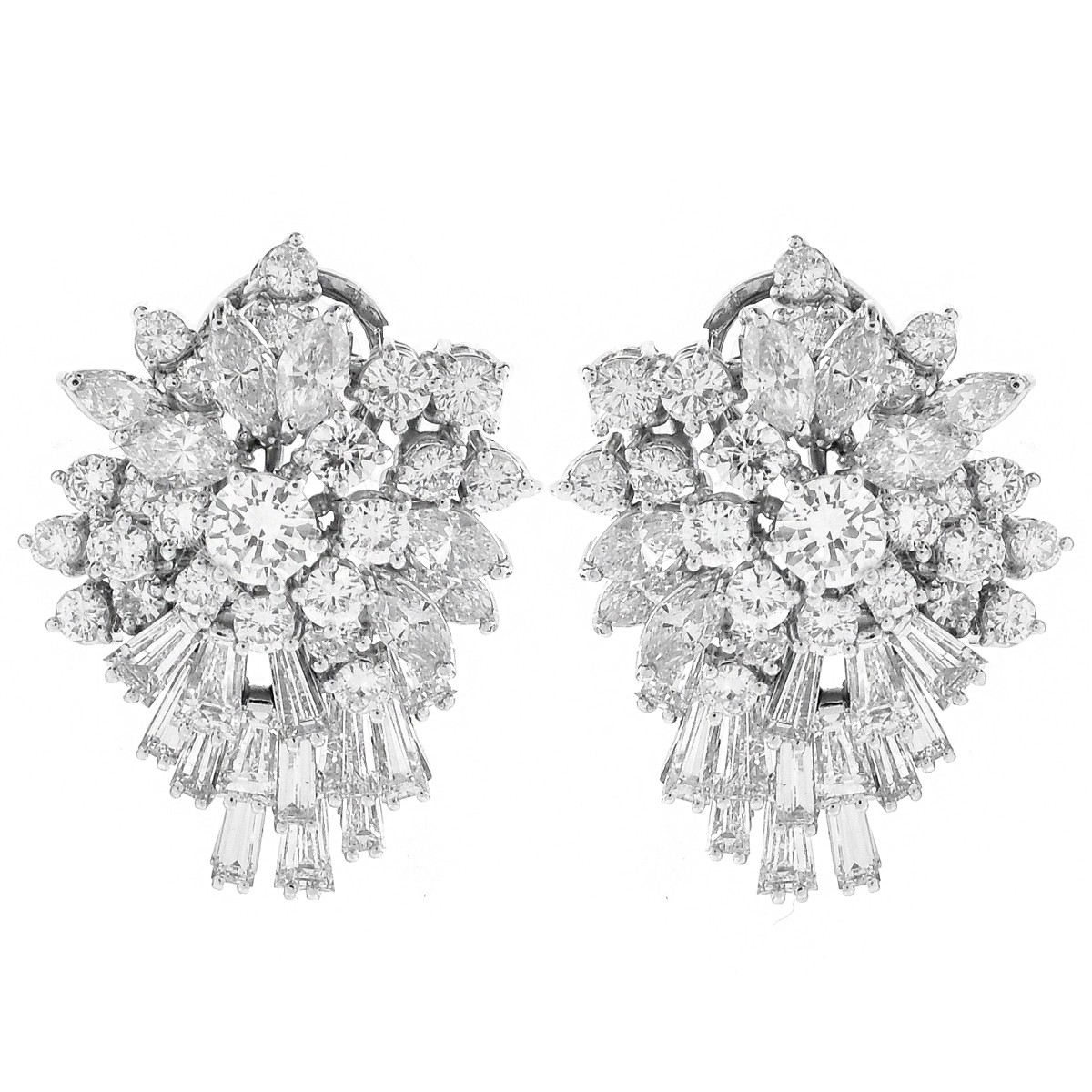 19.0ct Diamond and Platinum Earrings