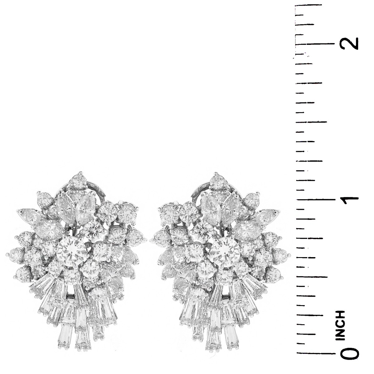 19.0ct Diamond and Platinum Earrings
