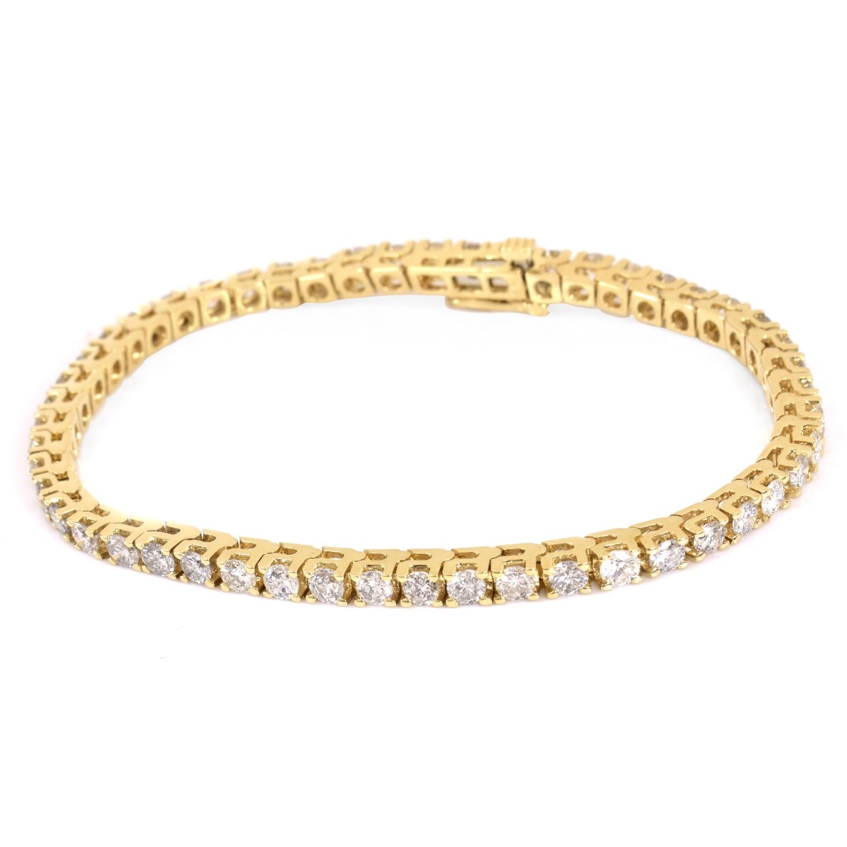 5.50ct Diamond and 14K Gold Tennis Bracelet