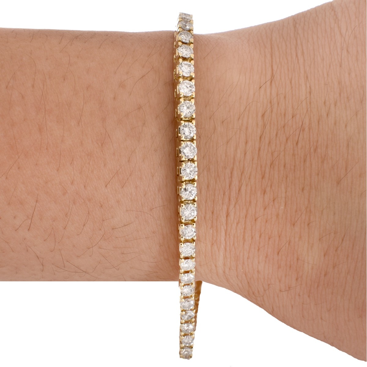 5.50ct Diamond and 14K Gold Tennis Bracelet