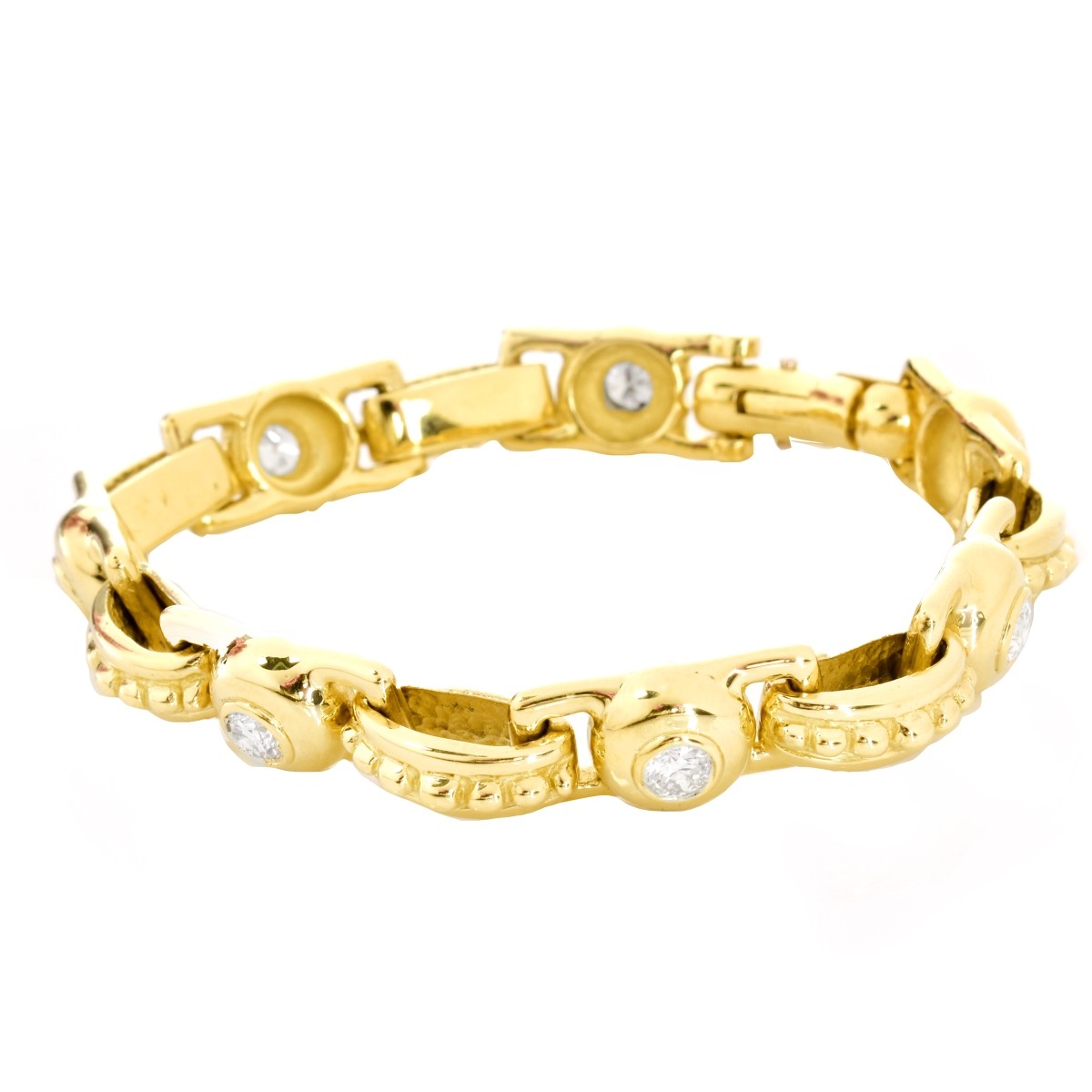 1.50ct Diamond and 18K Gold Bracelet