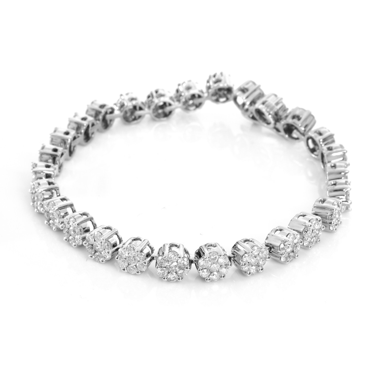 6.50ct Diamond and 14K Gold Bracelet