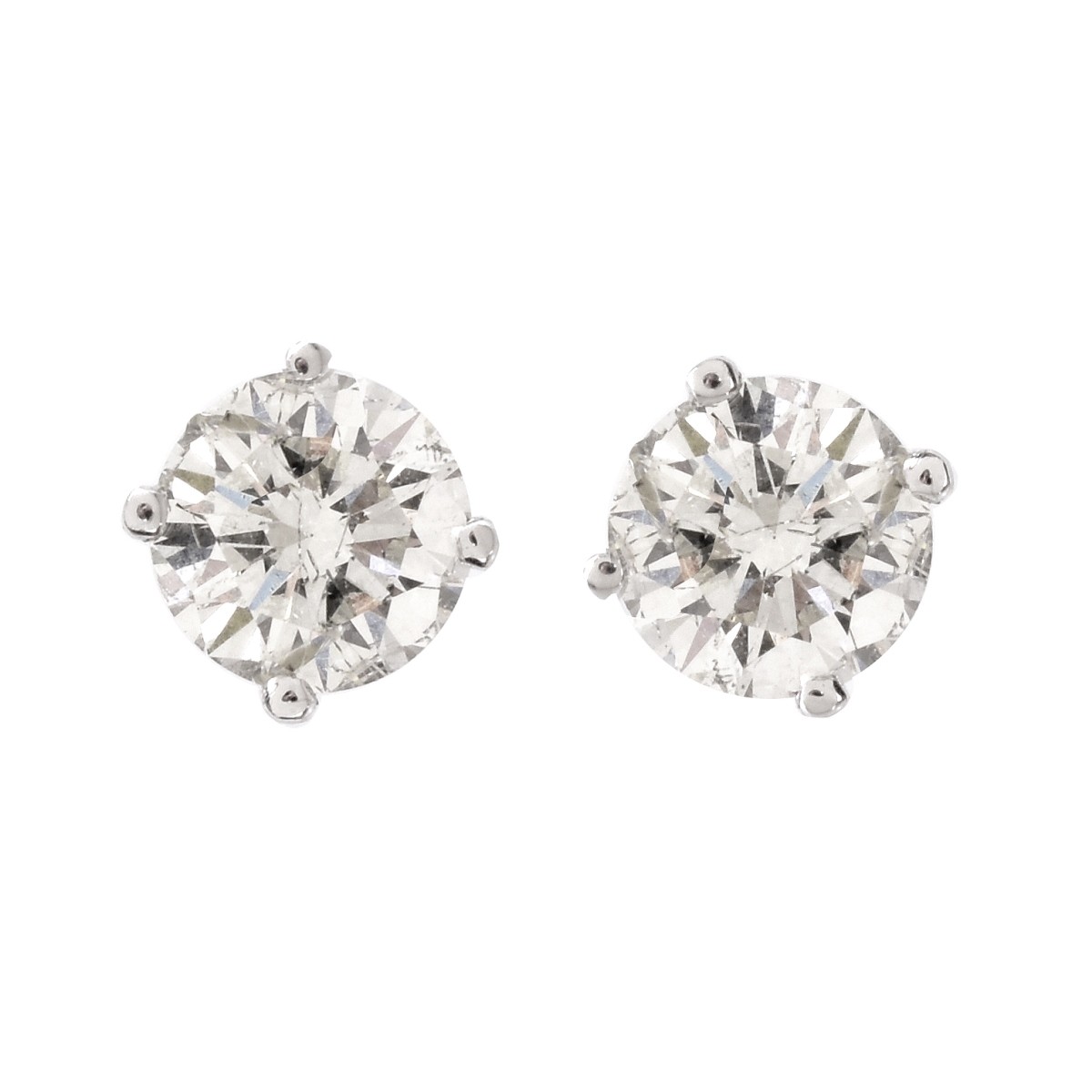 2.25ct TW Diamond and 14K Gold Ear Studs