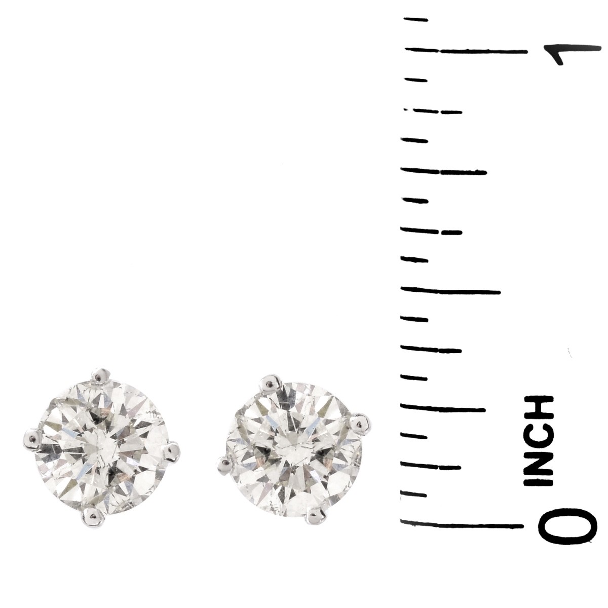 2.25ct TW Diamond and 14K Gold Ear Studs
