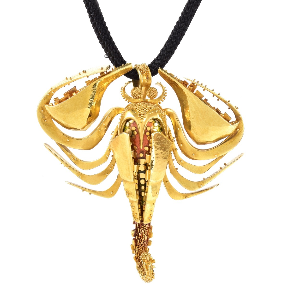 18K Gold Scorpion Pendant Necklace