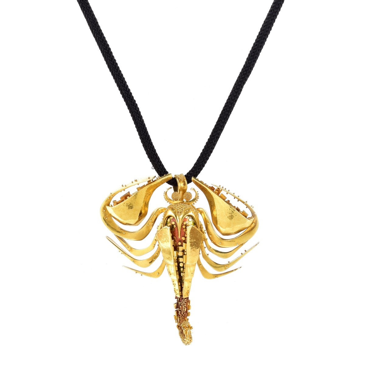 18K Gold Scorpion Pendant Necklace