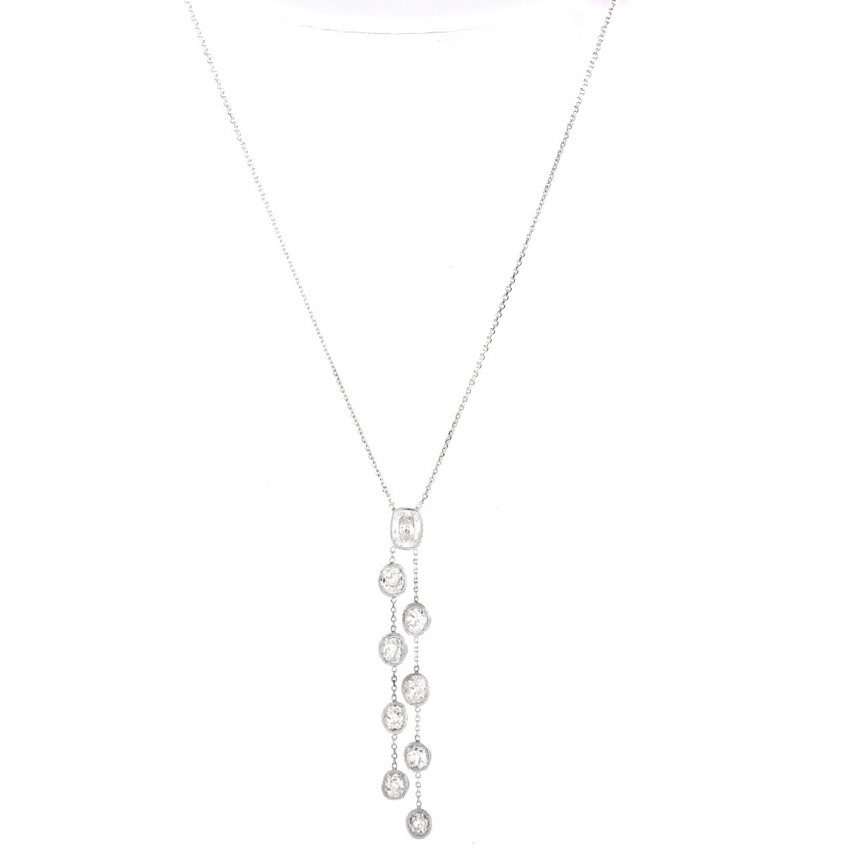 5.57ct TW Diamond and 14K Gold Dripping Necklace | Kodner Auctions