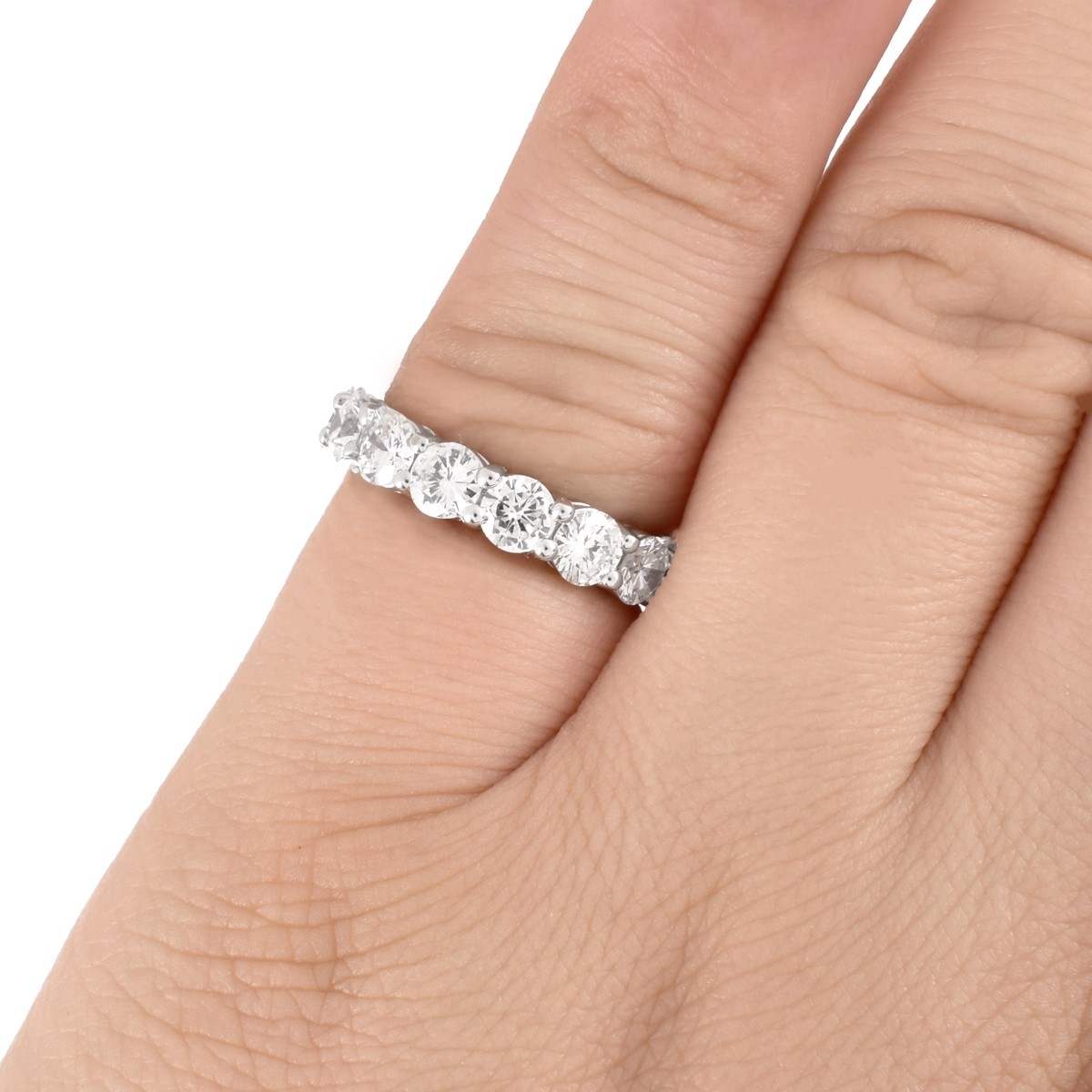 4.50ct Diamond and 18K Gold Eternity Band