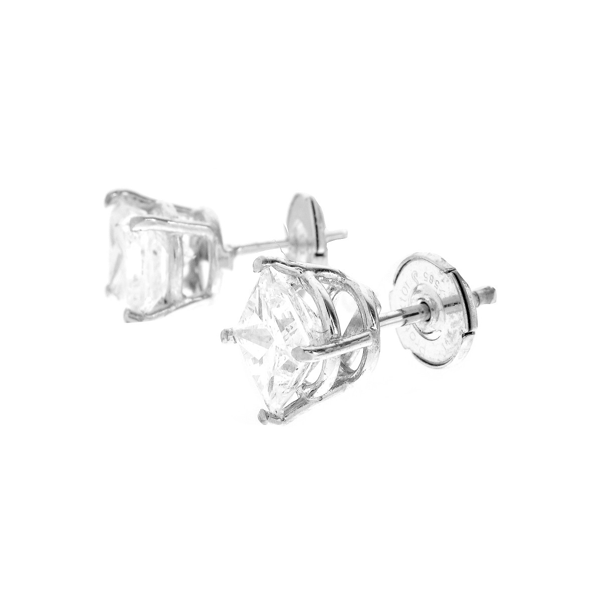 GIA 2.0ct TW Diamond Ear Studs