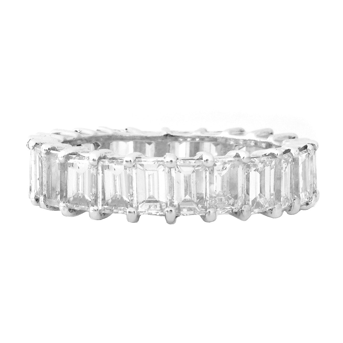 6.85 Carat TW Diamond and Platinum Eternity Band