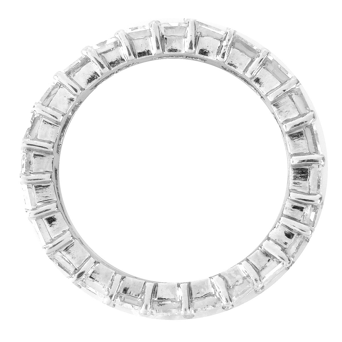 6.85 Carat TW Diamond and Platinum Eternity Band