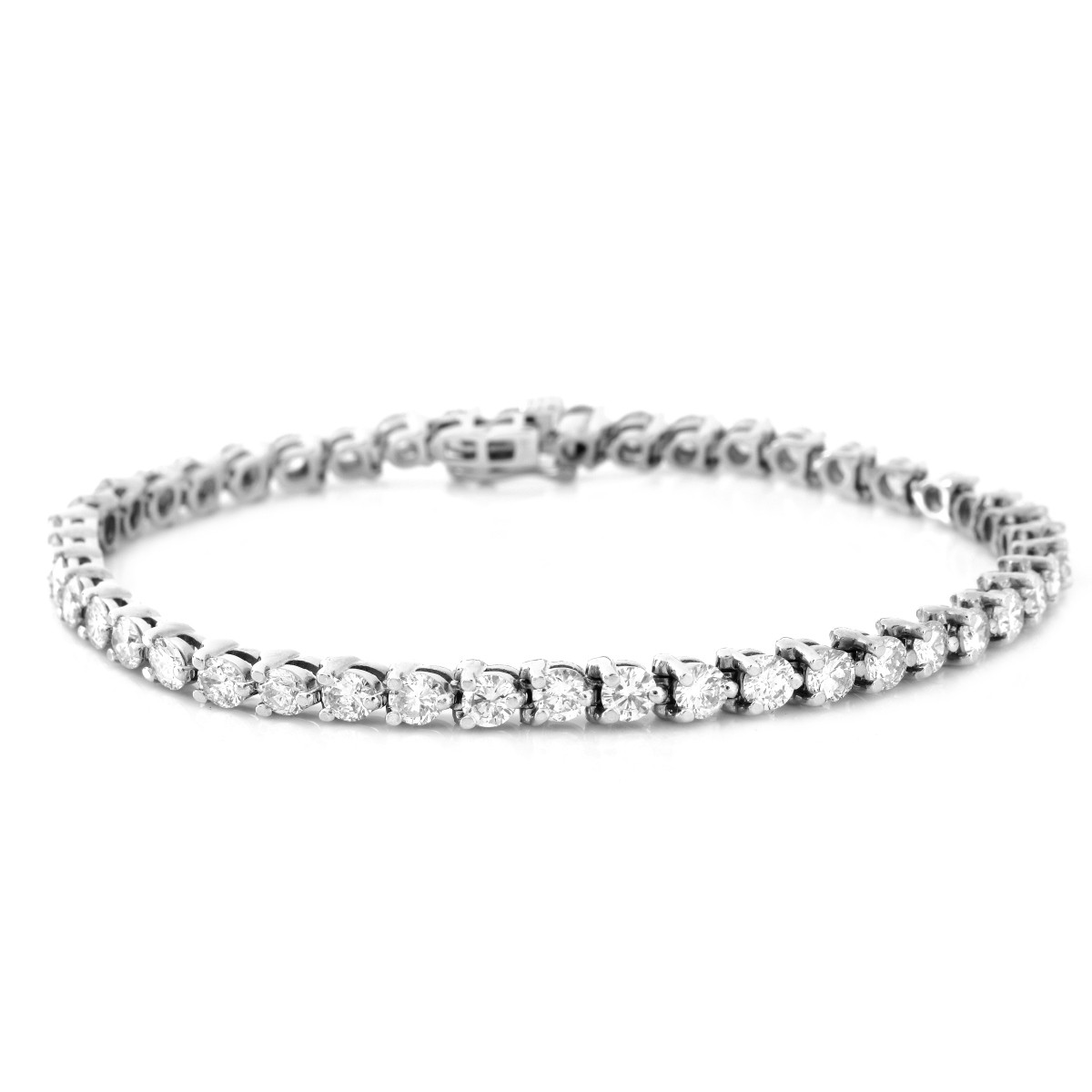 6.0ct TW Diamond and 14K Gold Tennis Bracelet