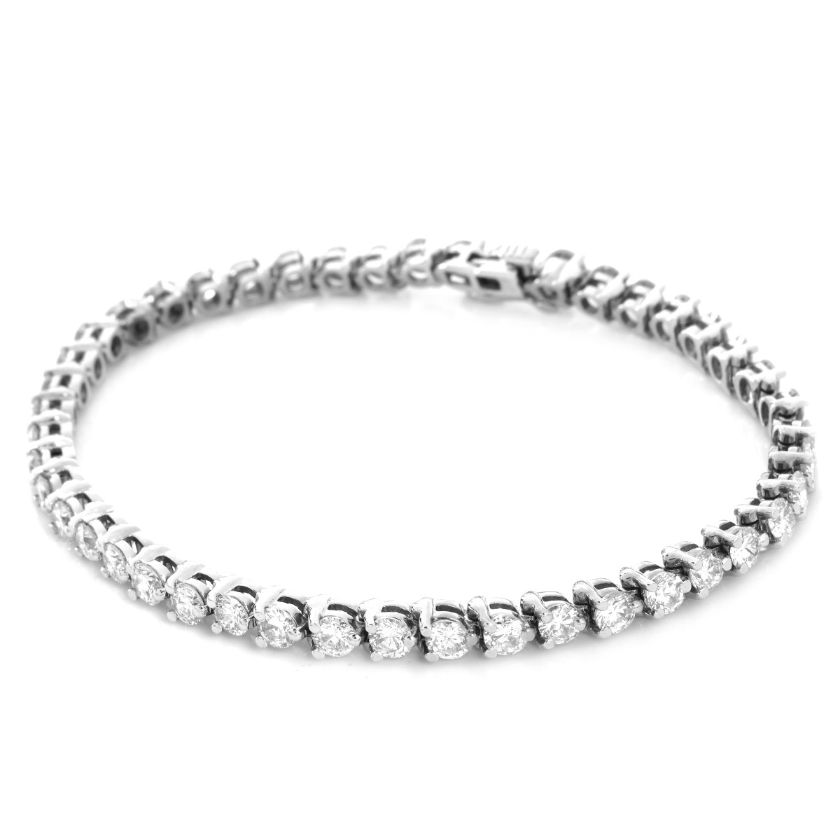 6.0ct TW Diamond and 14K Gold Tennis Bracelet