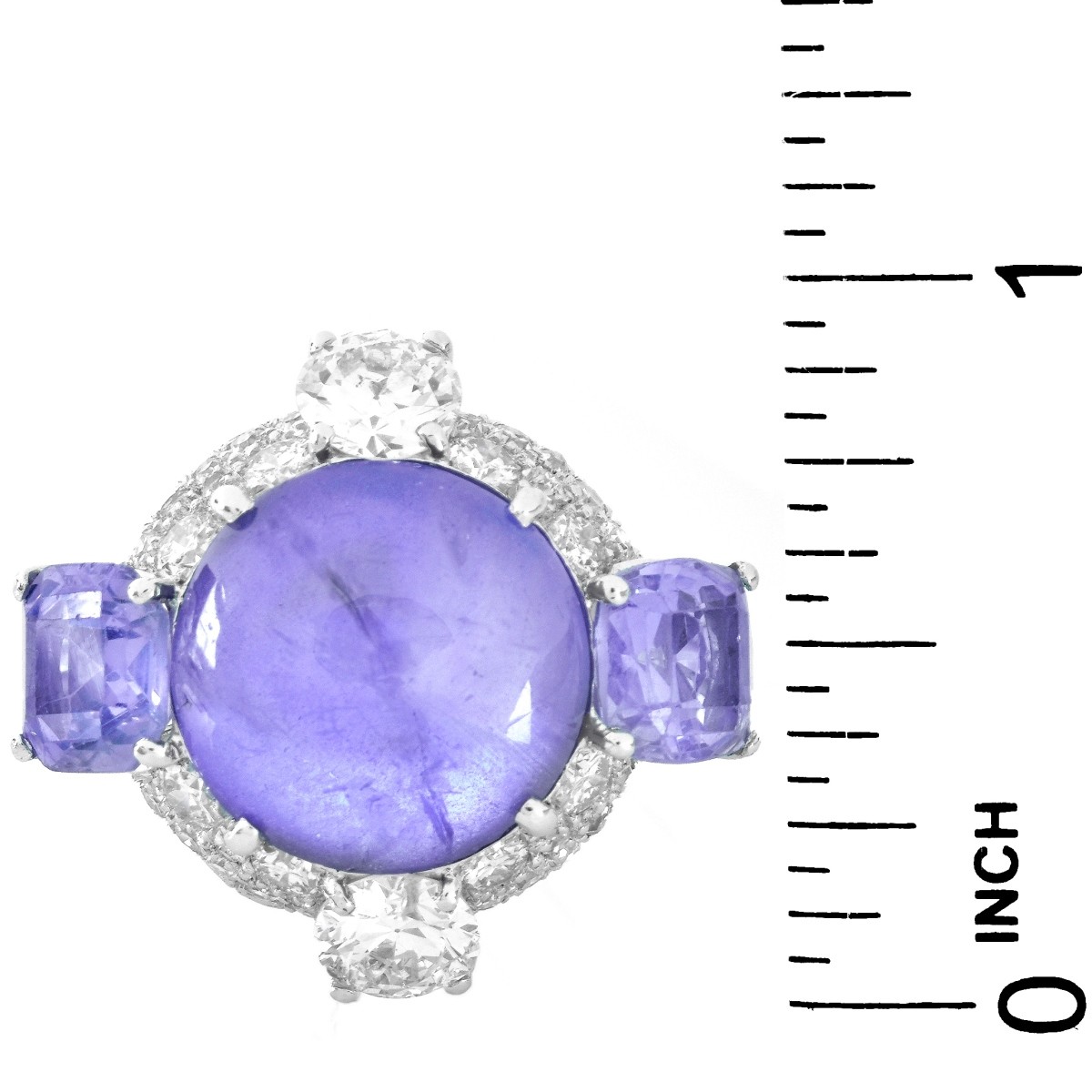 Art Deco 15.96ct TW Sapphire and Diamond Ring