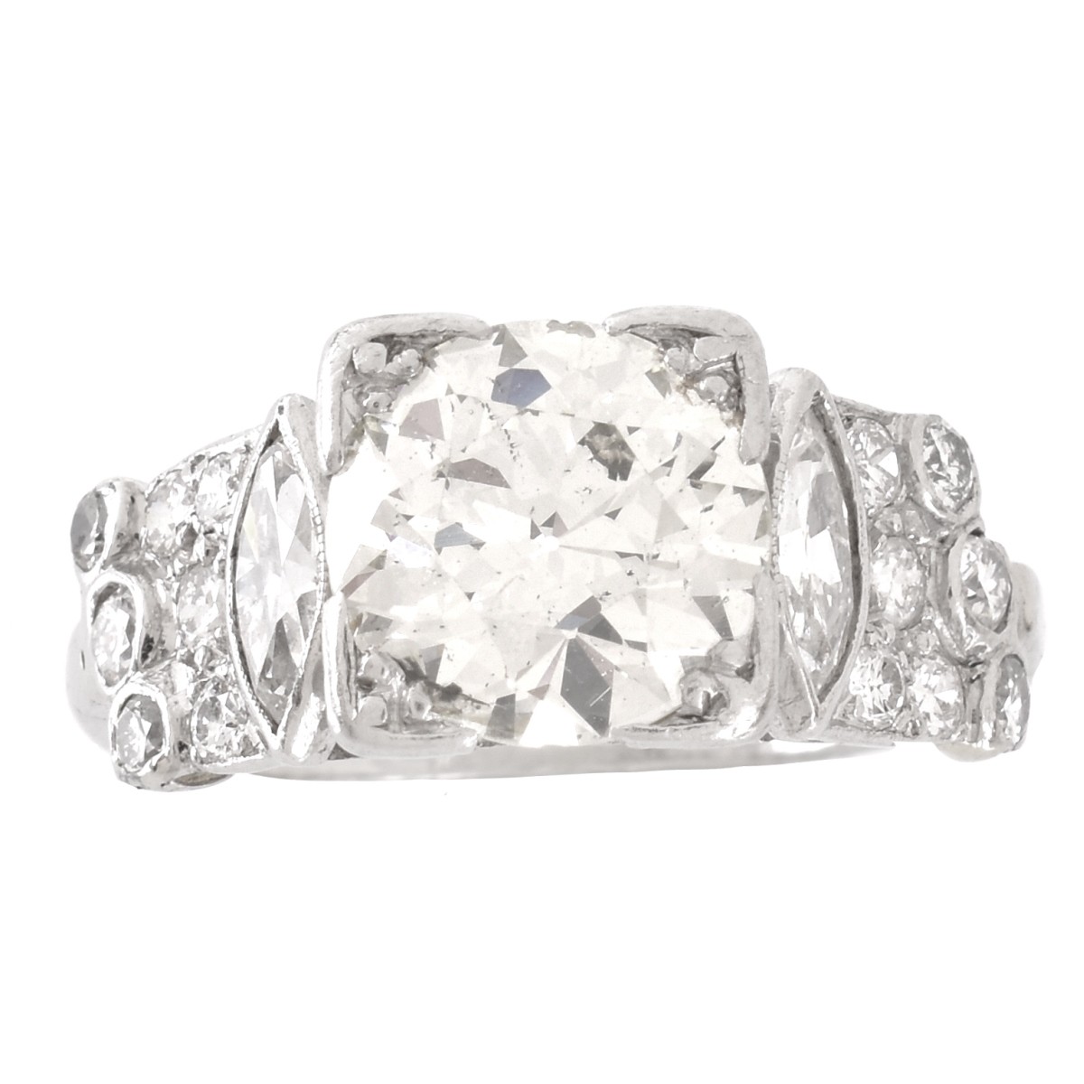 Art Deco 2.85ct TW Diamond and Platinum Ring