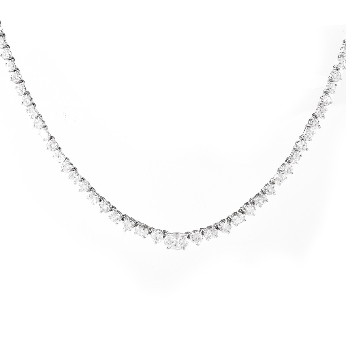 25.0ct Diamond and 14K Gold Riviera Necklace