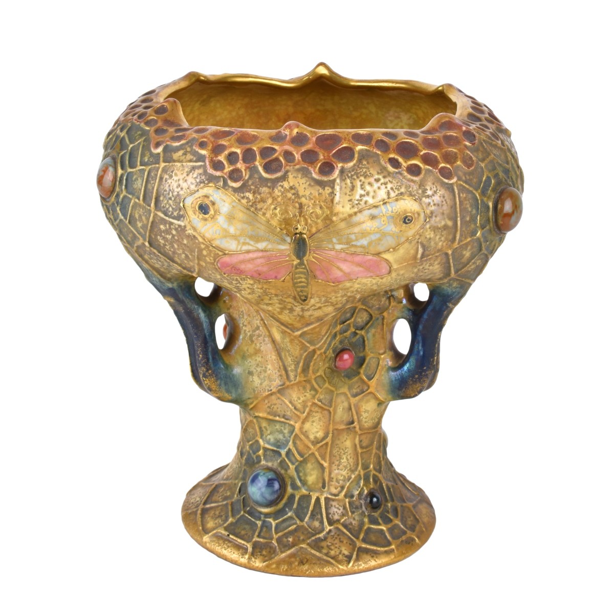 Amphora Pottery Spider Web Vase