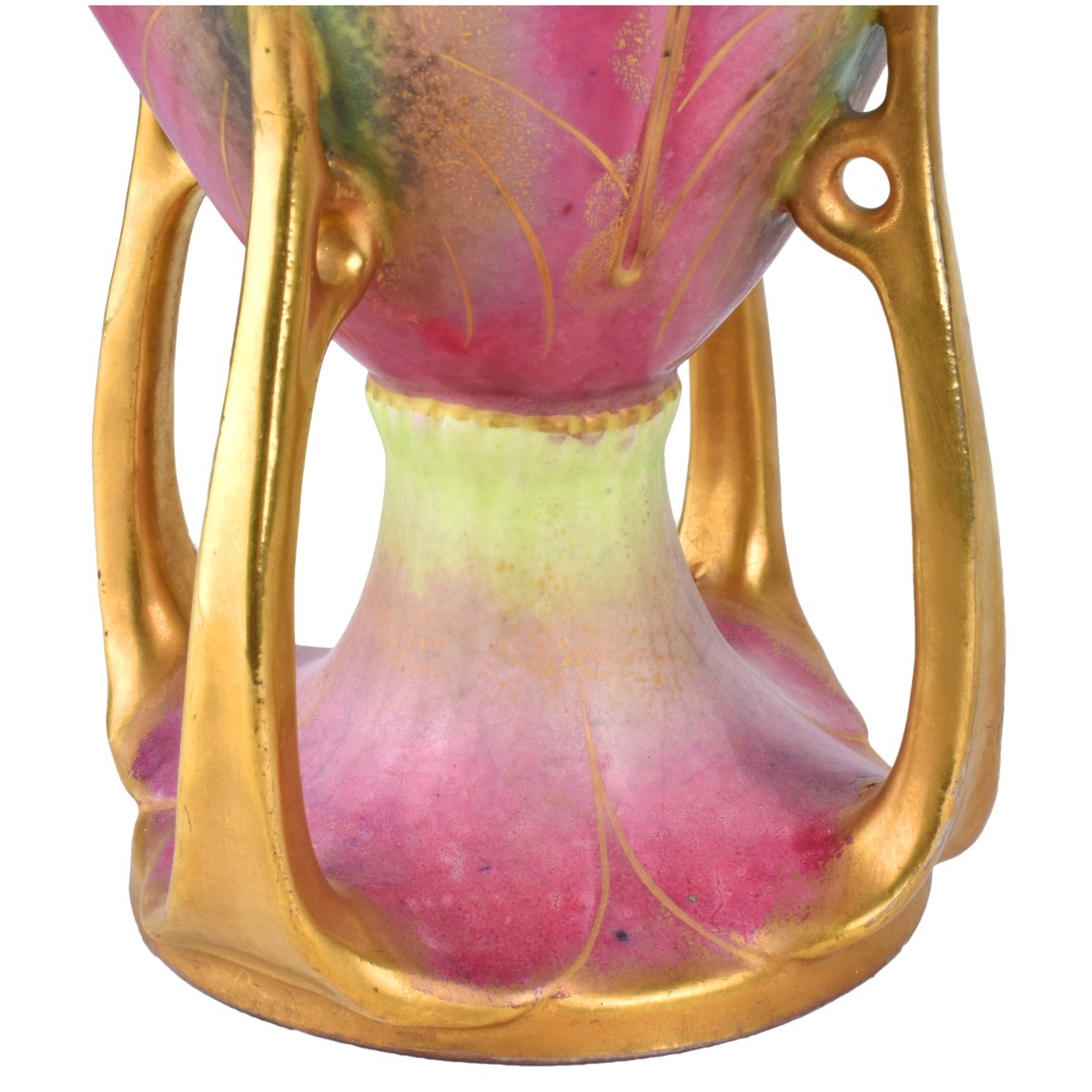 Paul Dachsel Amphora Art Nouveau Leaf Vase