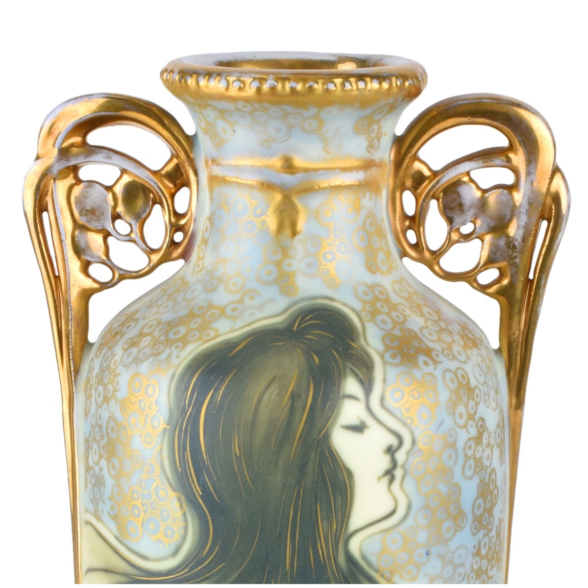 Turn Teplitz Vase with Maidens