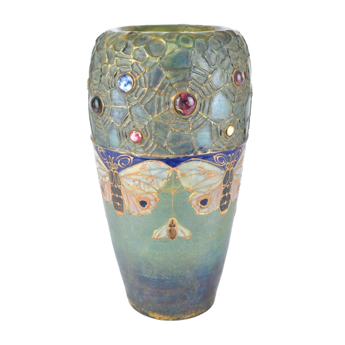 Turn Teplitz Amphora Gres Bijou Pottery Vase