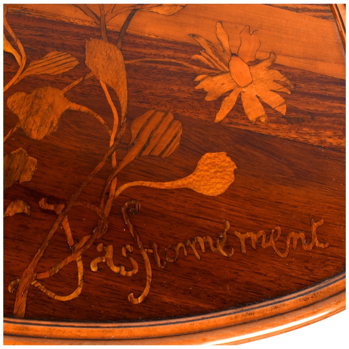 Emile Galle Marquetry Inlaid Side Table