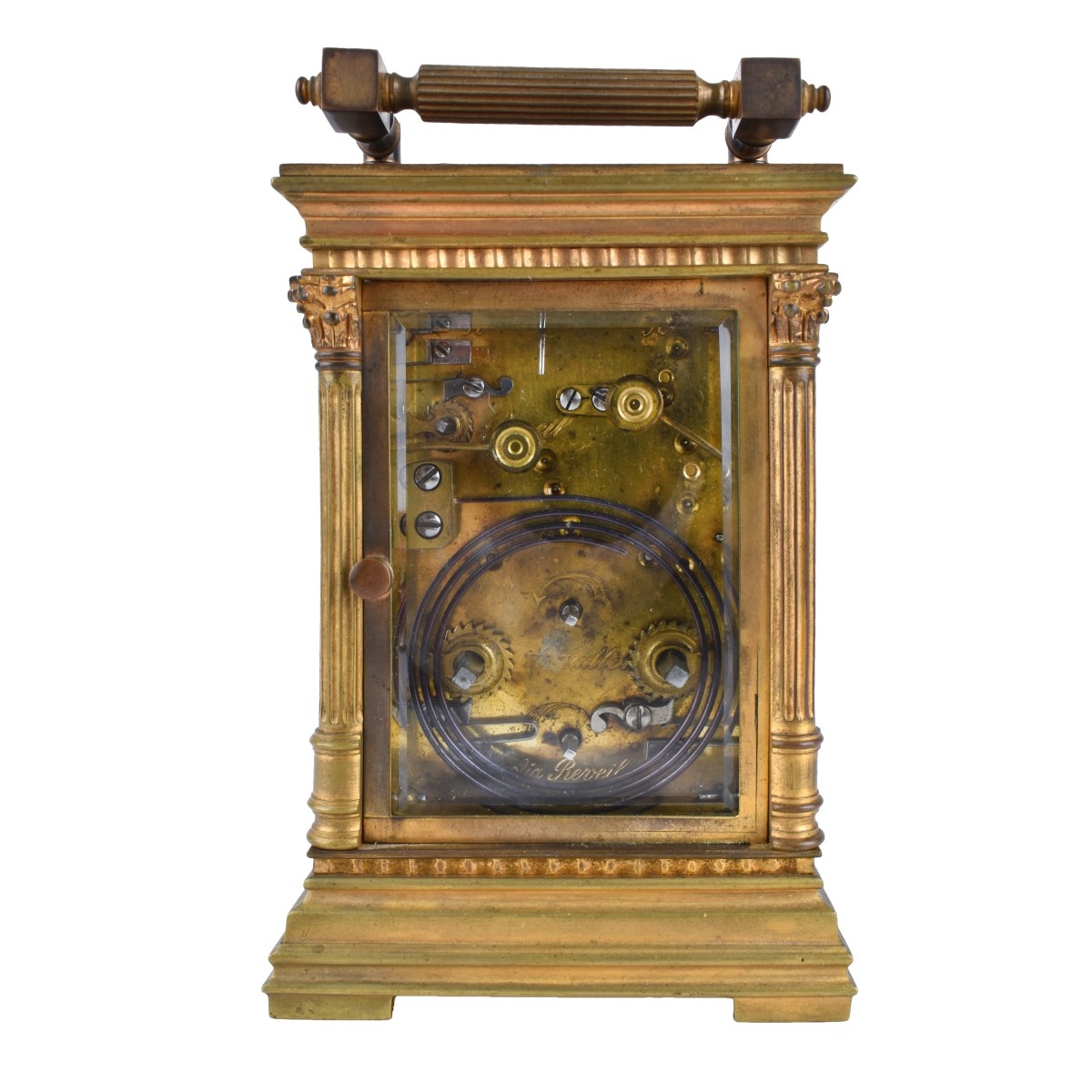 Antique Gilt Brass Carriage Clock