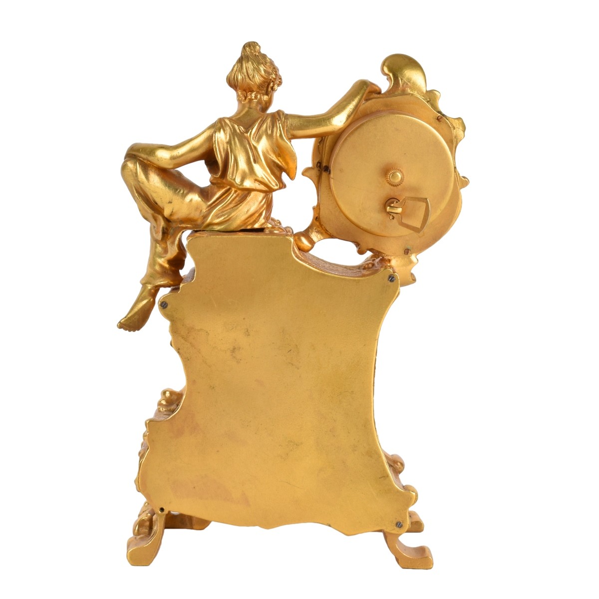 Antique Viennese Bronze and Enamel Miniature Clock
