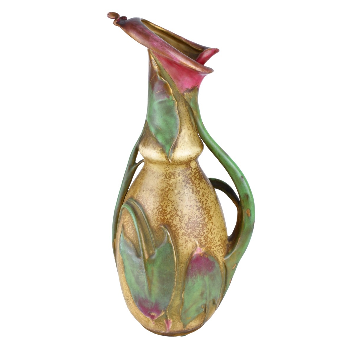 Paul Dachsel Amphora Lily Pottery Vase/Pitcher.