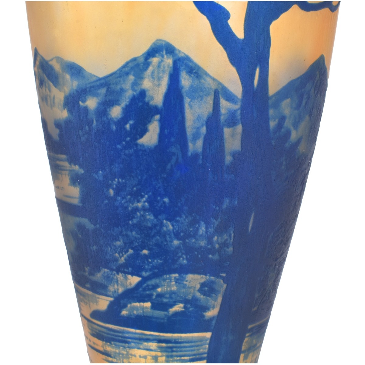 French Art Nouveau Cameo Glass Vase