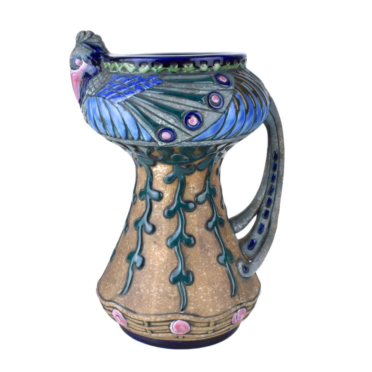 Werke Reissner Amphora Enamel Pottery Vase