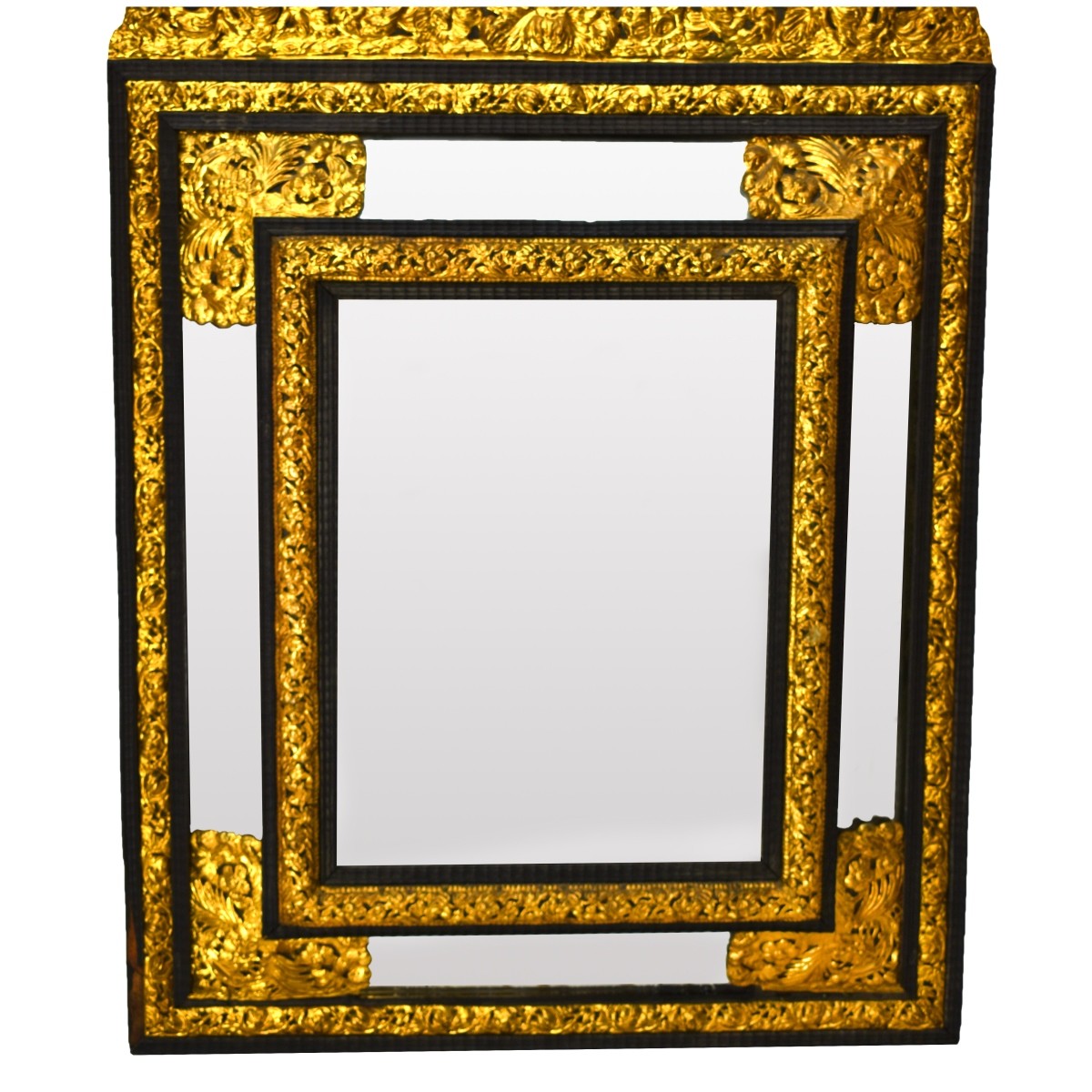 Large French Napoleon II Style Cushion Mirror