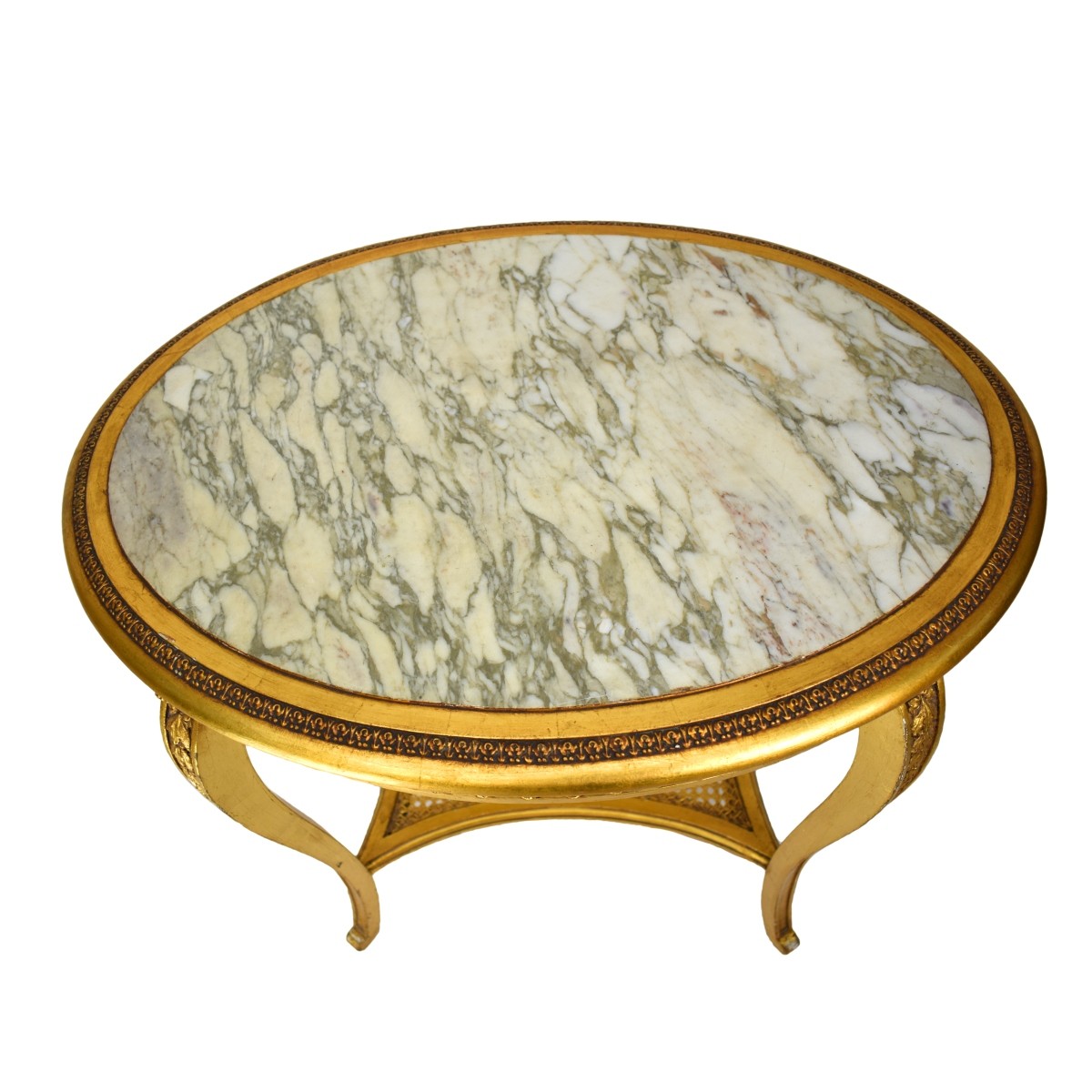 Italian Louis XVI Style Giltwood Marble Top Tables