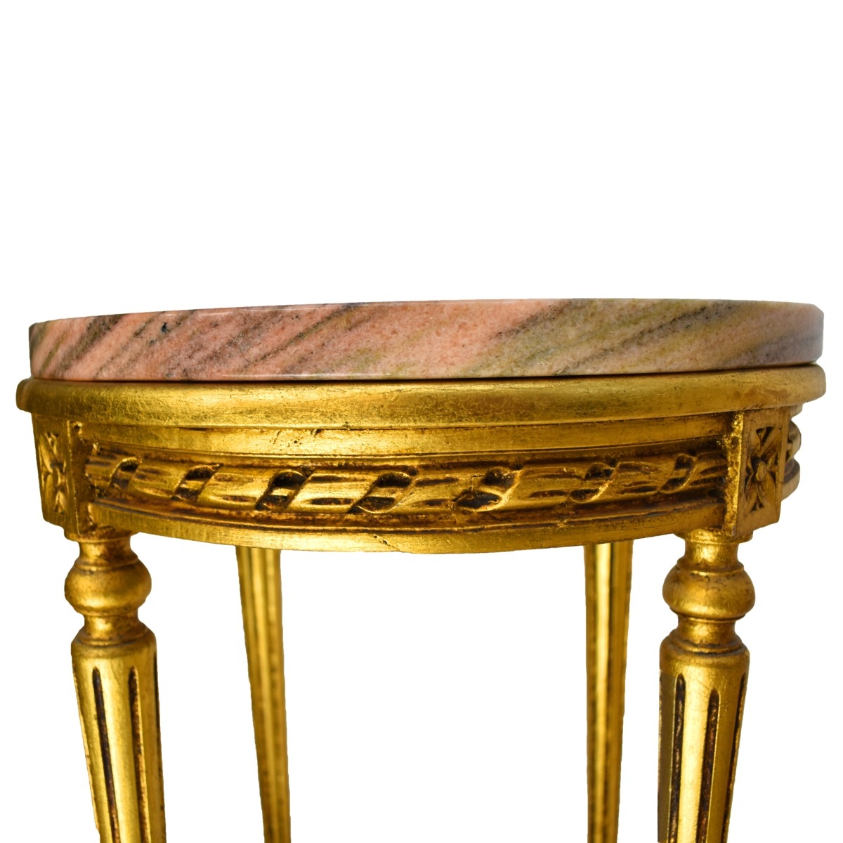 Italian Louis XVI Style Giltwood Marble Top Tables